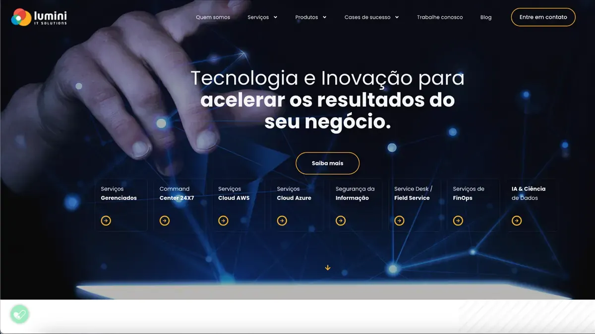 Tela do projeto Lumini IT Solutions