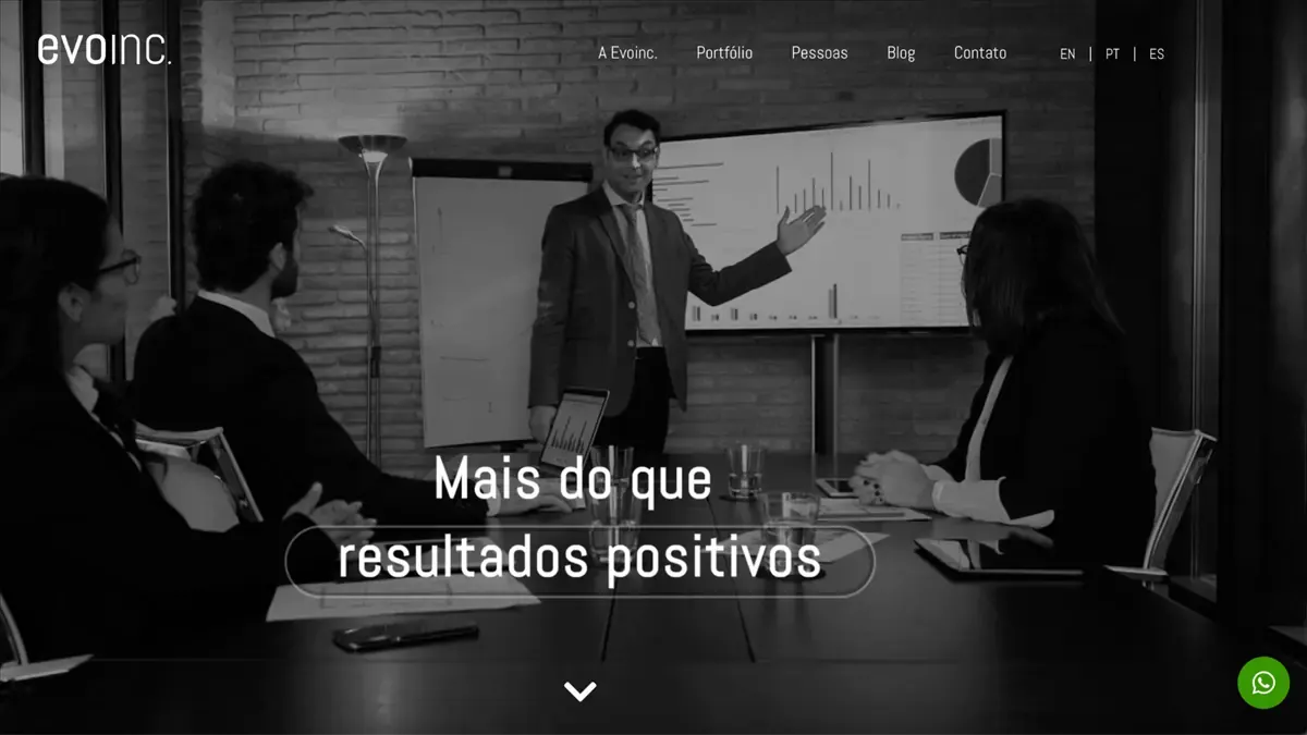 Tela do projeto Evoinc