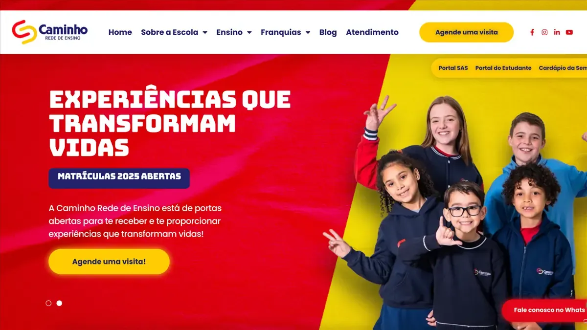 Tela do projeto Rede Caminho