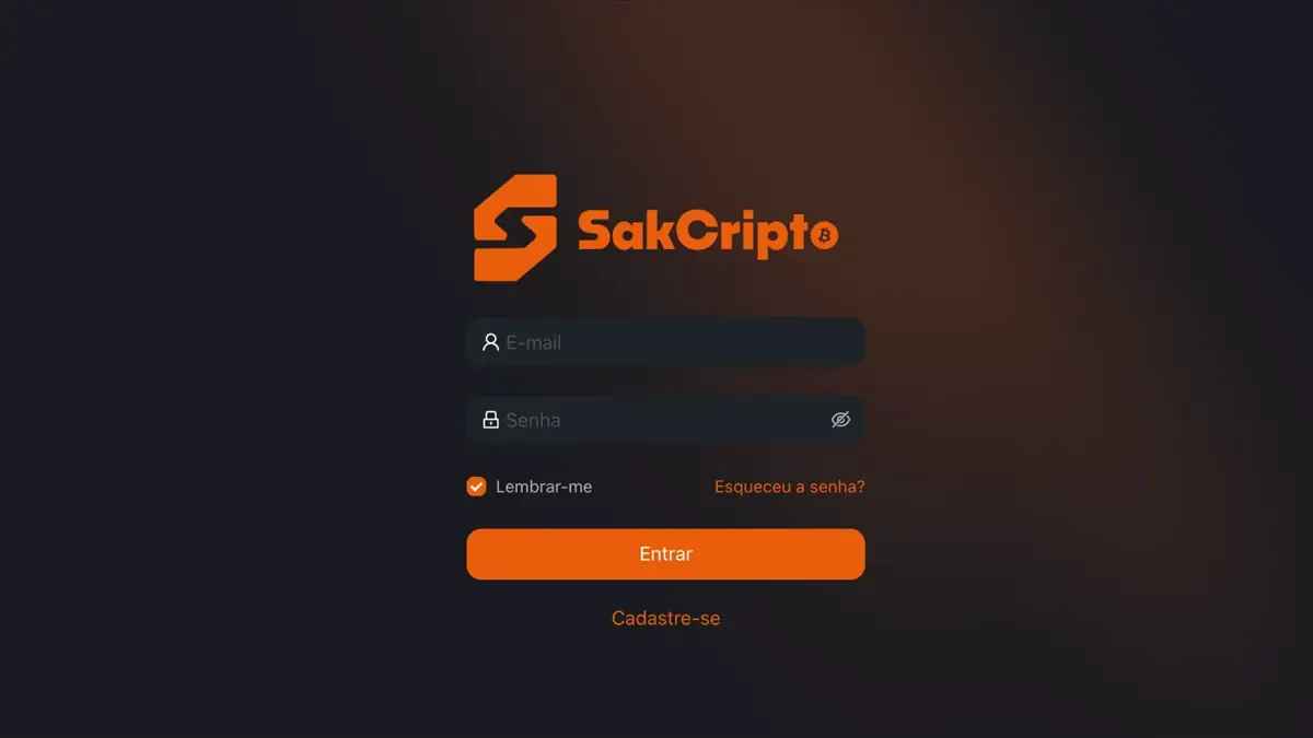 Tela do projeto SakCripto